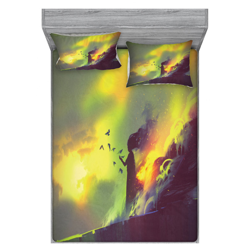 Microfiber Sheet Set, Queen Sheet Set with Fitted Sheet