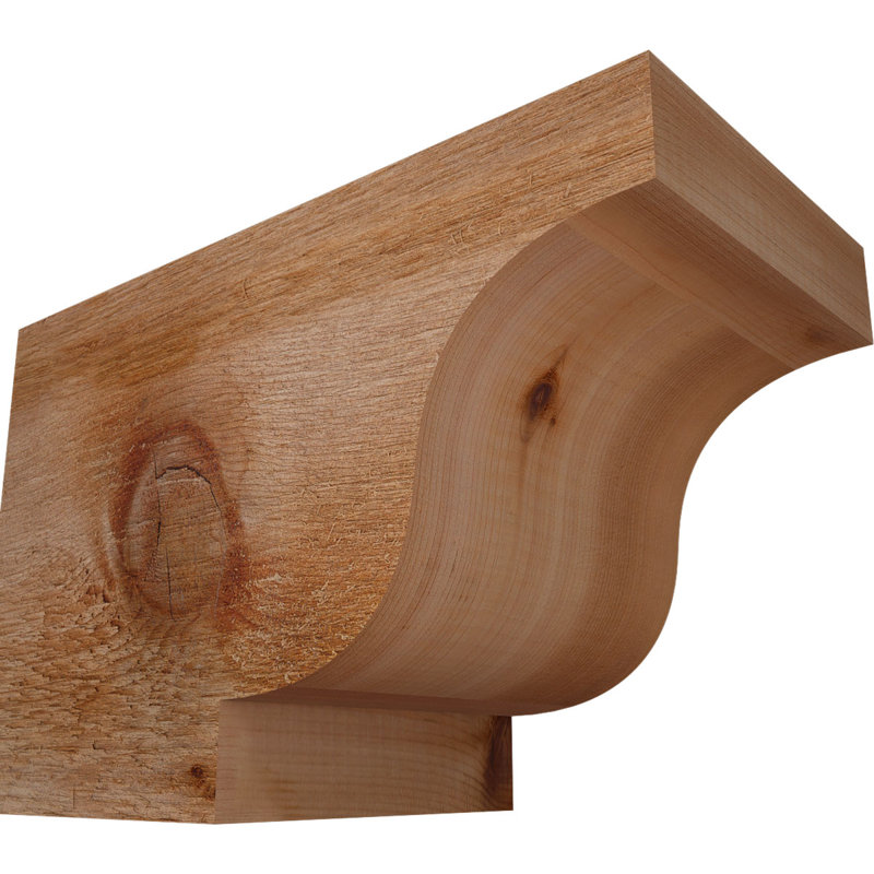 Newport Rough Sawn Rafter Tail, Western Red Cedar, 8" H x 12" W x 6" D