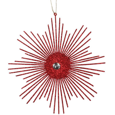 6.5" Glitter Snowflake Burst Ornament