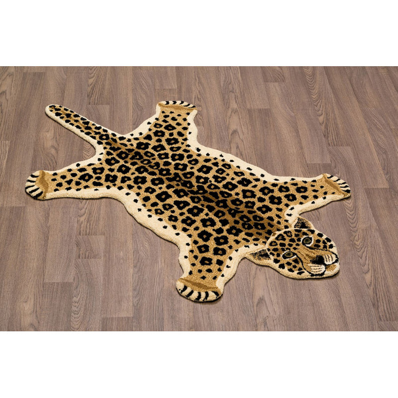 Chad Leather Animal Print Indoor Rug