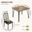 3 Piece Set Rectangle Cushion Wood, 1 Table + -1967081124-1967081114