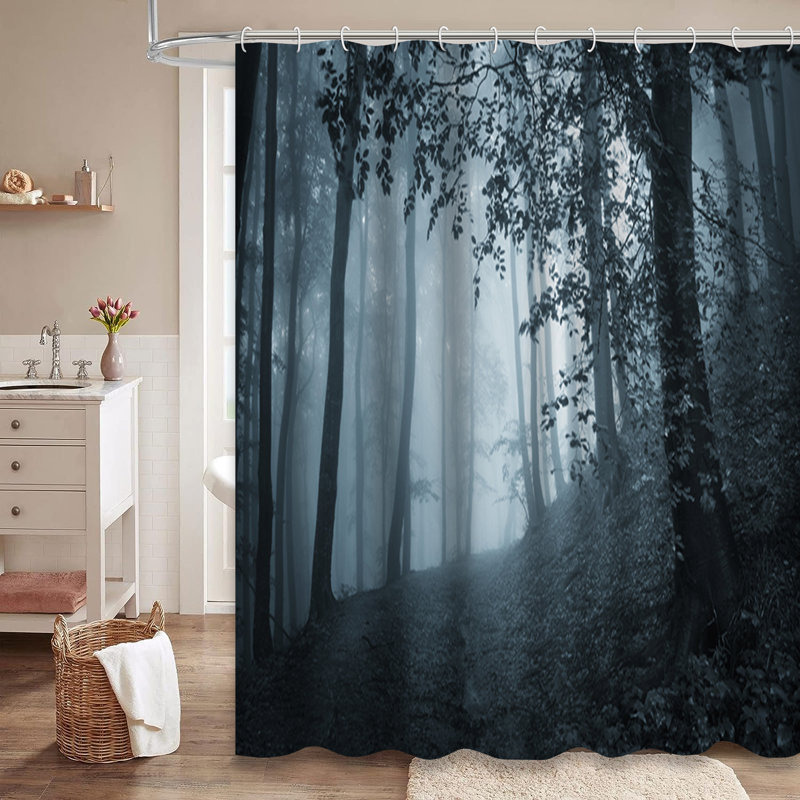 Rideau de douche Dark Forest, L 72 po x l 84 po