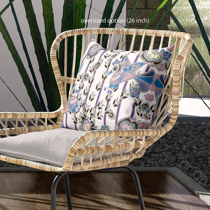 Housse et insert de coussin décoratif en polyester pour l'intérieur et l'extérieur, 20 po x 20 po