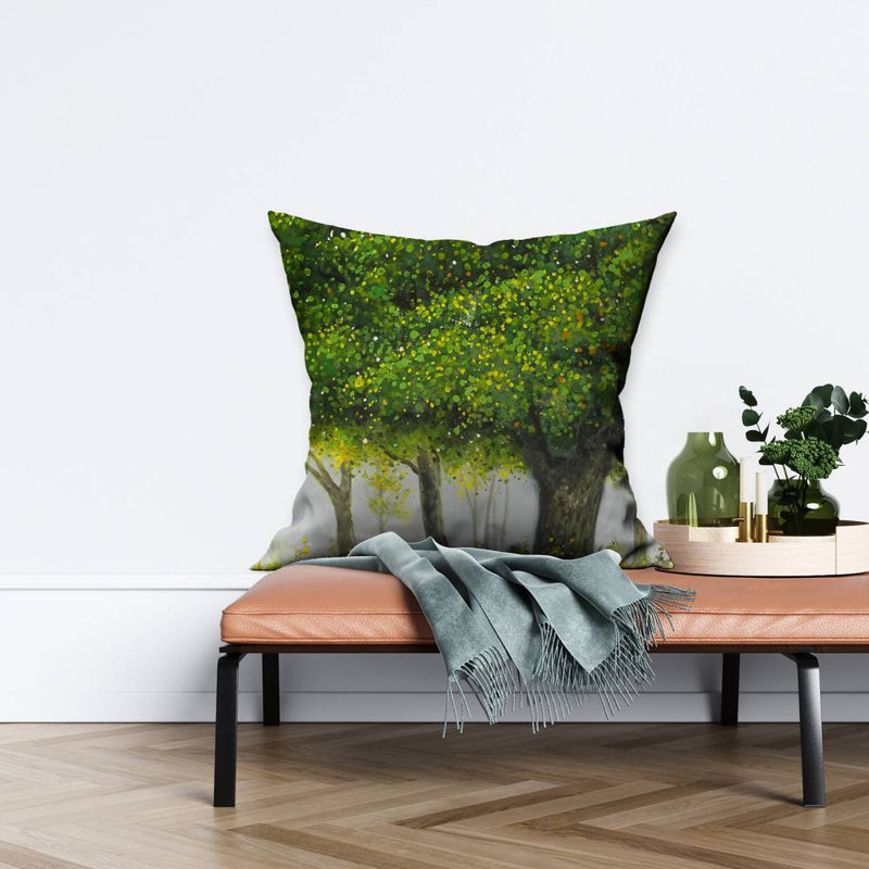 Forest by summer - Contemporary Office Poly Twill Throw