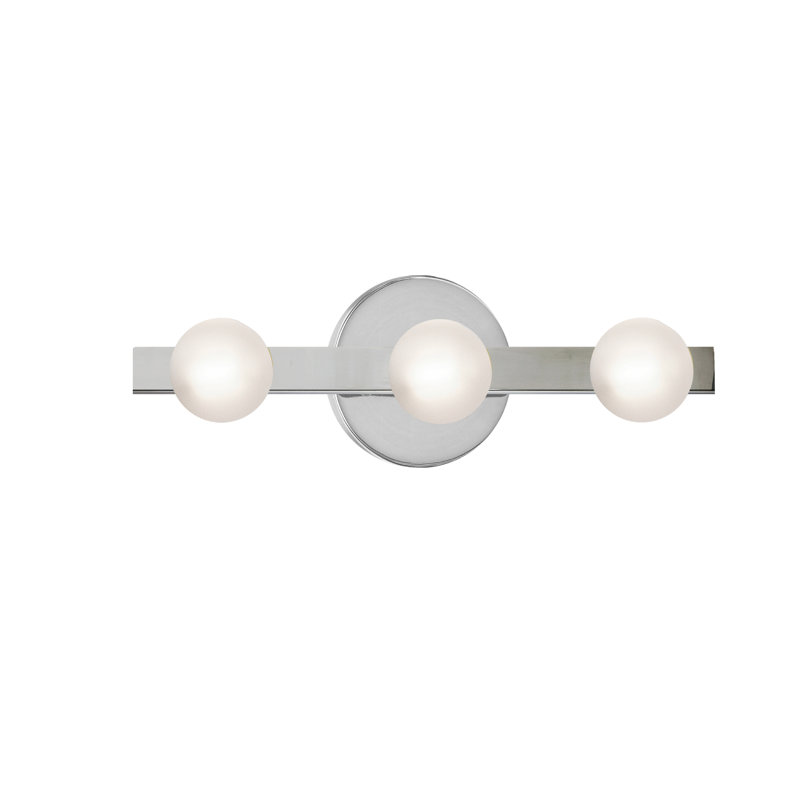 Raleigh Vanity Light - 3 Light, Polished Chrome