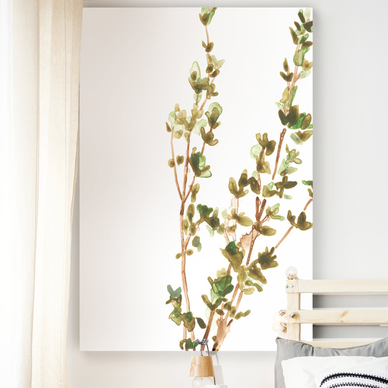 Earthtone Herbs II - reproduction d'art sur toile, H 12 po x l 8 po x P 1 po, Toile tendue