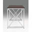 Office Workspace Desk MDF/Chrome In Brown