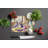 Decorating Easter Old English Sheepdog Glass Cutting Board