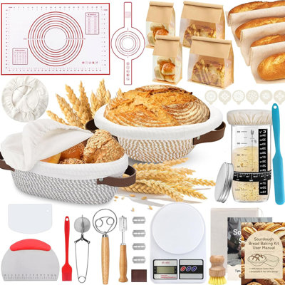 Sourdough Starter Kit, Bread Proofing Baskets