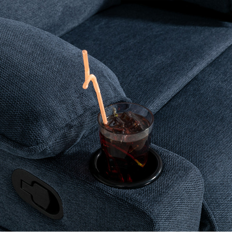 Sydney Latch Recliner Sofa, Blue