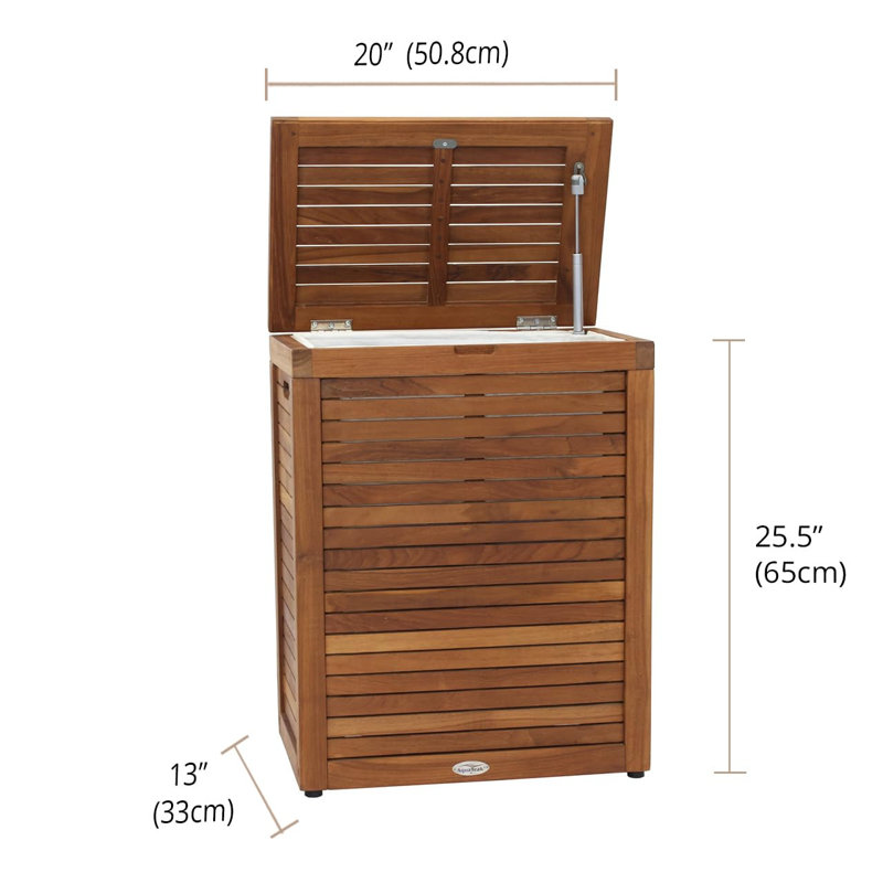 Moti Solid Wood Laundry Hamper