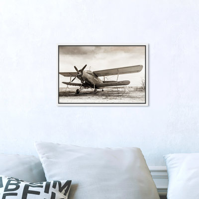 " Transportation Helix Airplane, Modern & Contemporary Brown " Graphic Art Print