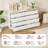 Modern 8 Drawer Dresser For Bedroom, 47’’ White Chest of Drawers, High Gloss Storage Dresser For Living Room, Hallway, Entryway