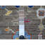 Tapis oriental en laine noué à la main 10 pi 2 po x 13 pi 6 po Karajeh