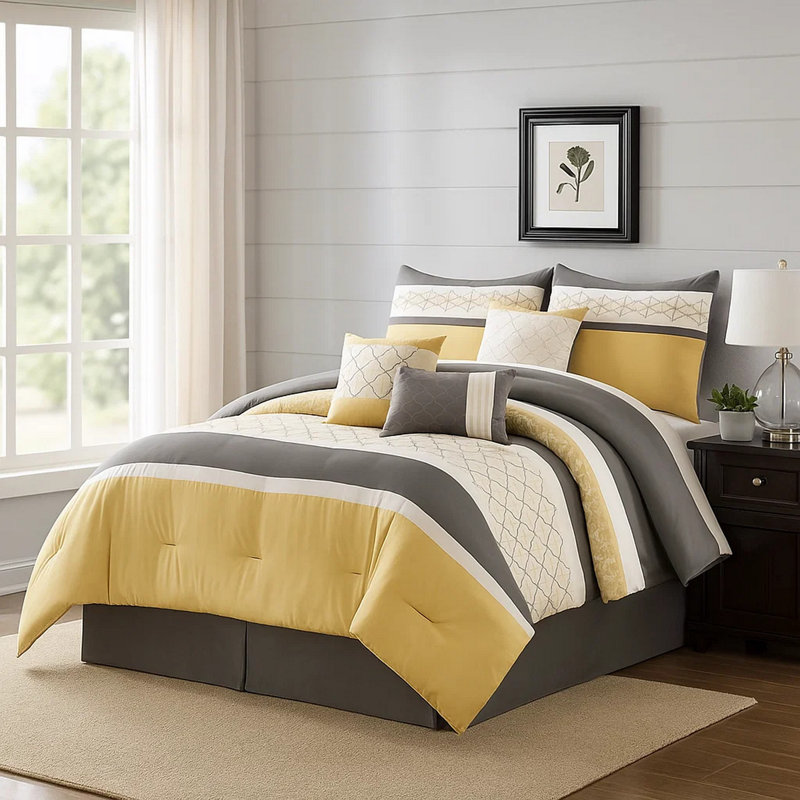 Comforter Set, King Comforter + 6 Additional Pieces