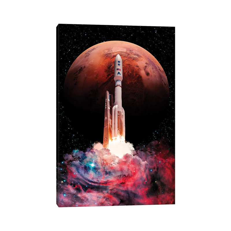 Rocket Launch 1 Piece Wrapped Canvas Wall Art, 30.48 cm H x 45.72 cm W