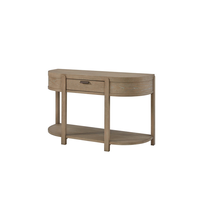 Curved 1-Drawer Console Table - Toffee
