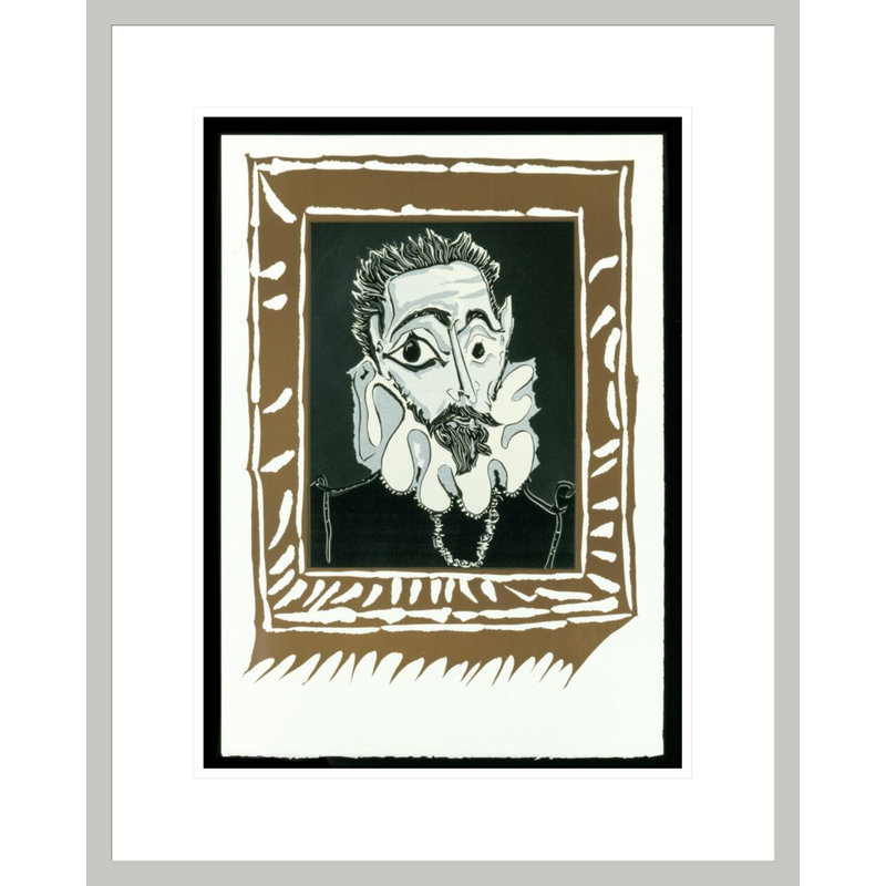 «Portrait d'homme à la fraise» par Pablo Picasso, impression giclée sur cadre, H 21,75 po x l 17,49 po