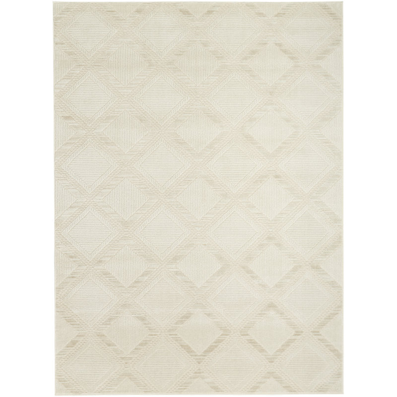 Wrought Studio™ Casson Ivory Modern Indoor Rug, Rectangle 3'11" x 5'11"