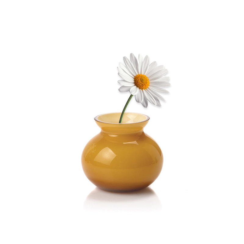 Alaina Glass Table Vase, Amber