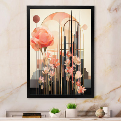 «Rose rose», art nouveau sur toile