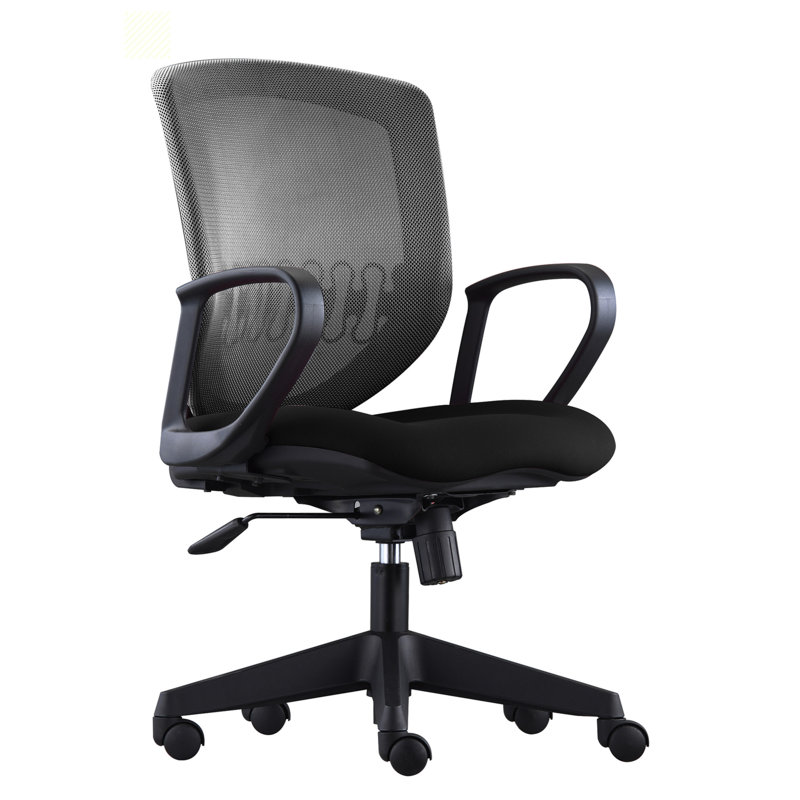 Chaise de travail en tissu Lett, Noir