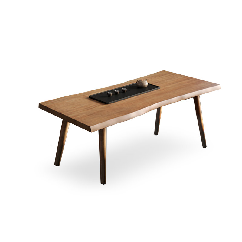 Brown Rectangular Solid Wood Dining Table, 29.53"H x 62.99"L x 31.5"W