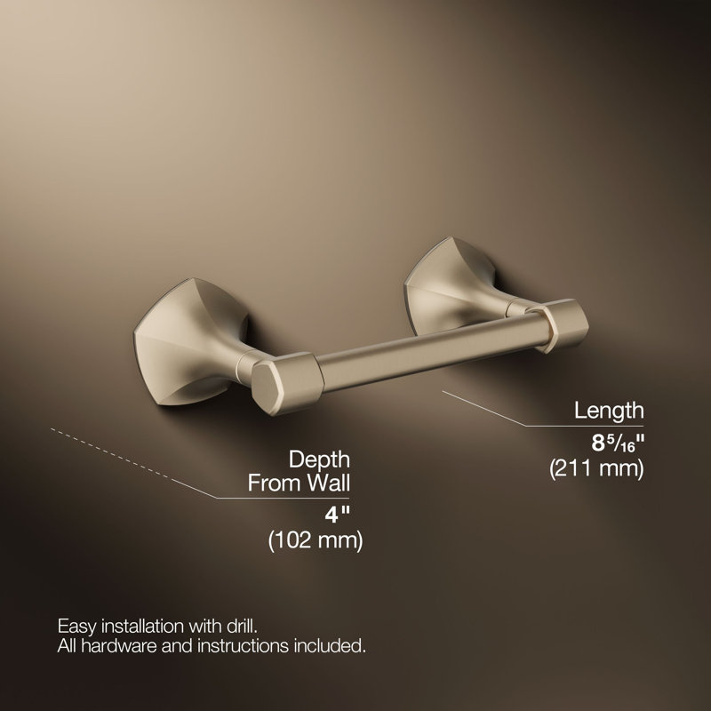 Occasion Pivoting Toilet Paper Holder, Vibrant Brushed Bronze