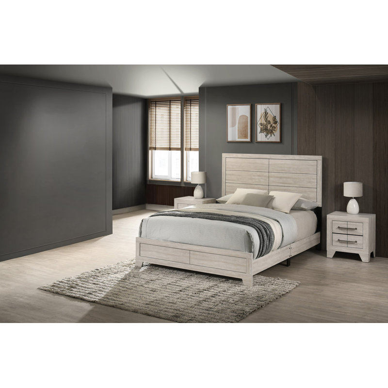 Ensemble de chambre à coucher avec lit à panneaux Deegan, Très grand