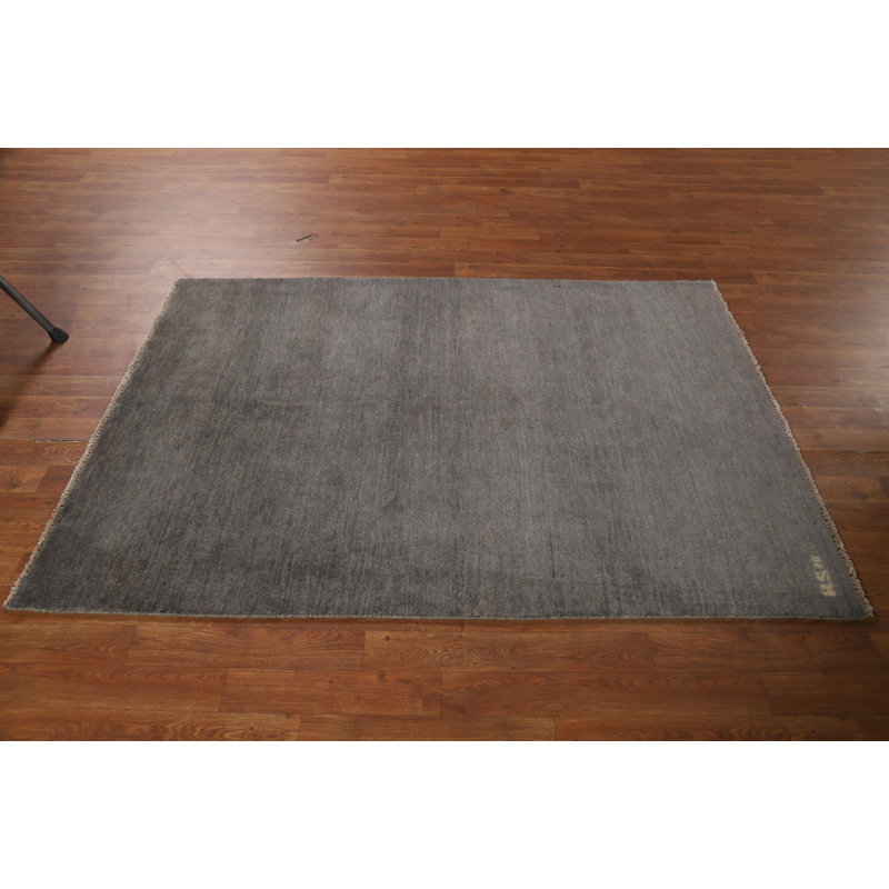 Tapis moderne en laine fabriqué à la main Gabbeh 4 x 6