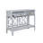 Two Drawer Console with Decorative Back Rattan-114196493