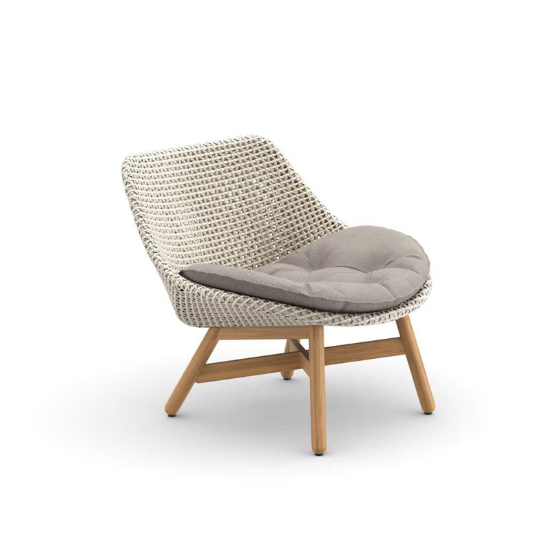 Mbrace Outdoor Teak Lounge Chair, Arabica, Natura Ash