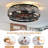 Low Profile Caged Ceiling Fans with Lights and Remote, Flush Mount Ceiling Fan with Light, Bedroom Fan, Small Industrial Black Ceiling Light Fixture, Reversible(Bulbs not Included)