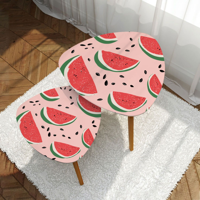 Ensemble de 2 tables basses gigognes Triangle