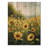 Yellow Summer Sunflower Meadows - Sunflowers Wood Wall Art - On Natural Pine Wood-407432860