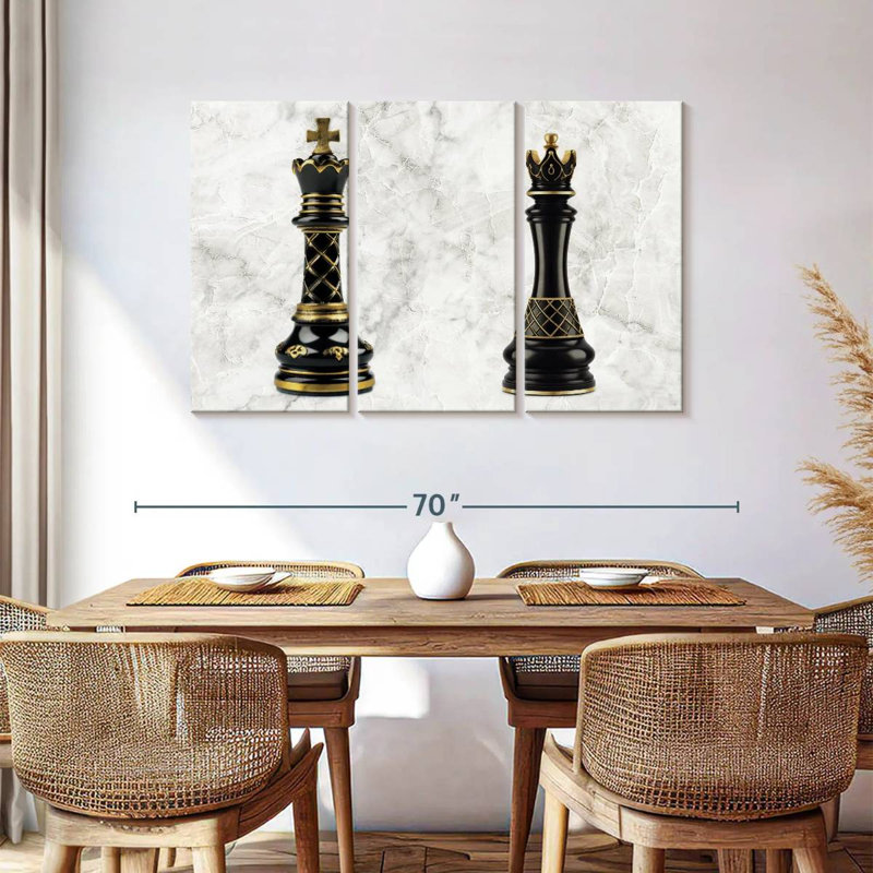 Senne Chess Royalties, 36" H x 57" W