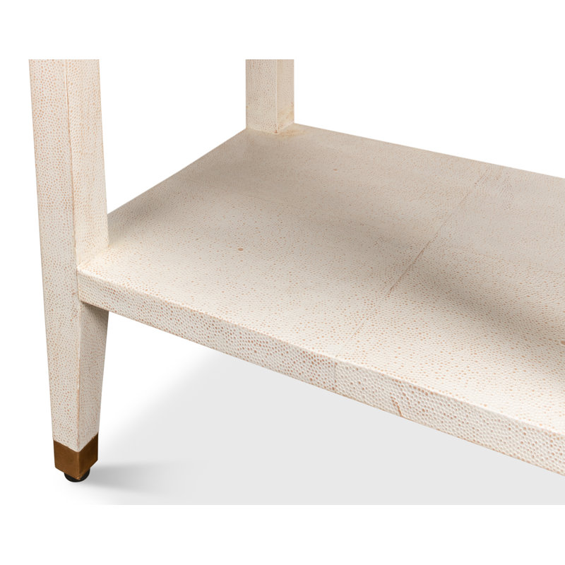 Shagreen 1 - Drawer Solid Wood Nightstand, Osprey White