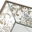 Miroir rectangulaire de 20 po x 12 po en argent antique avec caractéristique florale, taille moyenne, plateau miroir