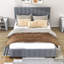Lit plateforme tapissier grand avec lit gigogne simple Drevaughn et 2 tiroirs Drevaughn-187915891