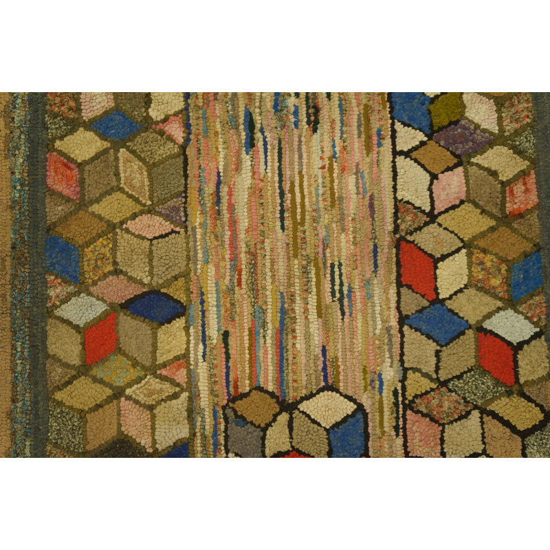 Tapis américain en laine à crochets