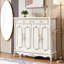 Banc de rangement blanc en bois manufacturé