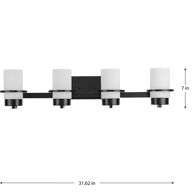 Battice 4 - Light Dimmable Vanity Light, Matte Black
