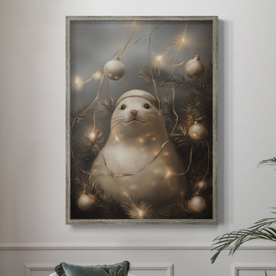Art des Fêtes de Noël - série 2 - CECLXIV, reproduction encadrée - bois massif