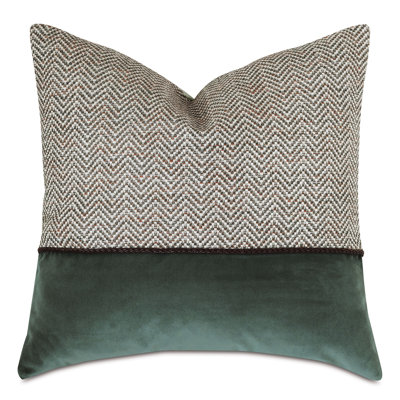 Steeplechaser Chevron Cotton Blend Throw Pillow