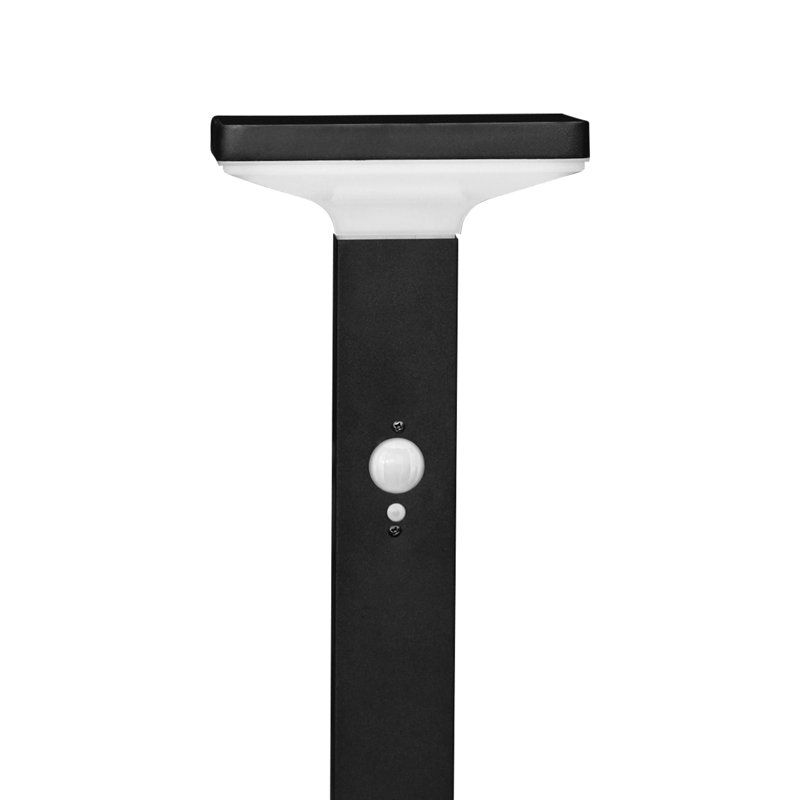 Black Low Voltage No Power Source Required / Manual Integrated LED Metal Pathway Light, 23.6" H x 5.9" W x 5.9" D