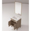 Meuble-lavabo en chêne gris 24 po x 18 po, comptoir en acrylique et miroir de 18 po à fermeture en douceur, riche espace de rangement intérieur 24 po 18 avec plateau-706752913