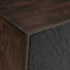 Meuble télé 64 po 64 po, armoire 3 portes, brun noyer foncé et bois de manguier noir