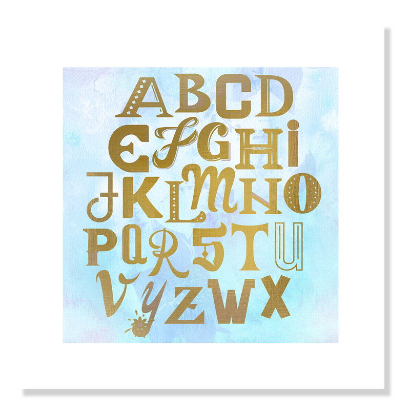 Abc Blue », impression sur papier, H 36 po x l 36 po x P 1 po, Papier