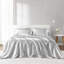 Drap-housse de luxe gris 100% satin 4 pièces - froissé, lisse et soyeux, apprivoisé, ajusté pour matelas de 16 po, taies d'oreiller à bout ouvert,