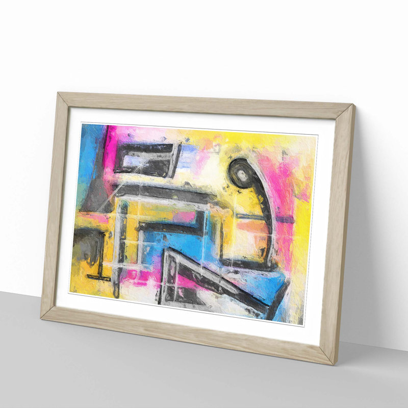 Abstract Vol.51 by S.Johnson - Framed Print, 33cm H x 45cm W x 2cm D, Oak Framed